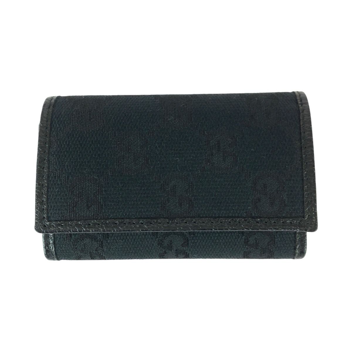 美品】GUCCI グッチ GG キャンバス レザー ブラック パース GUCCI