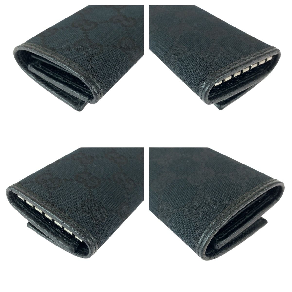 【美品】GUCCI グッチ GG キャンバス レザー ブラック パース GUCCI ショルダーバッグ GGキャンバス レザー ブラック 斜め掛け可能