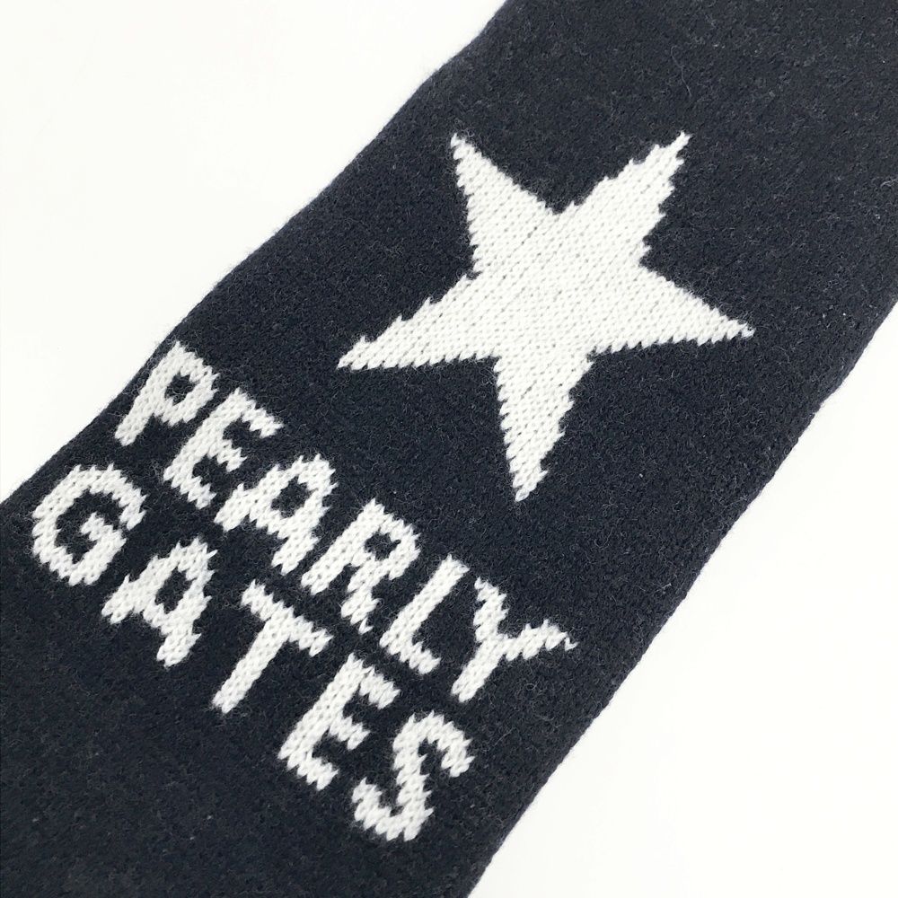 パーリーゲイツ 星マークつば付きニットワッチ&レッグウォーマー　ネイビー パーリーゲイツ 星マークつば付きニットワッチ&レッグウォーマー