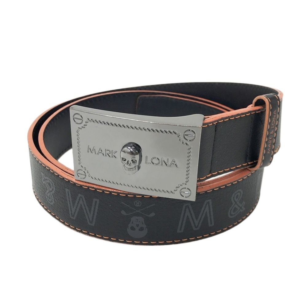 MARK&LONA マークアンドロナ　スカルバックル ベルト MARK&LONA マークアンドロナ バックルベルト スカル ブラック系