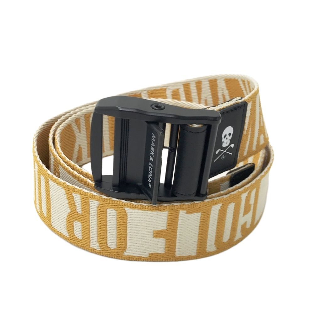 MARK&LONA マークアンドロナ ベルト ロゴ イエロー系 [240101606027