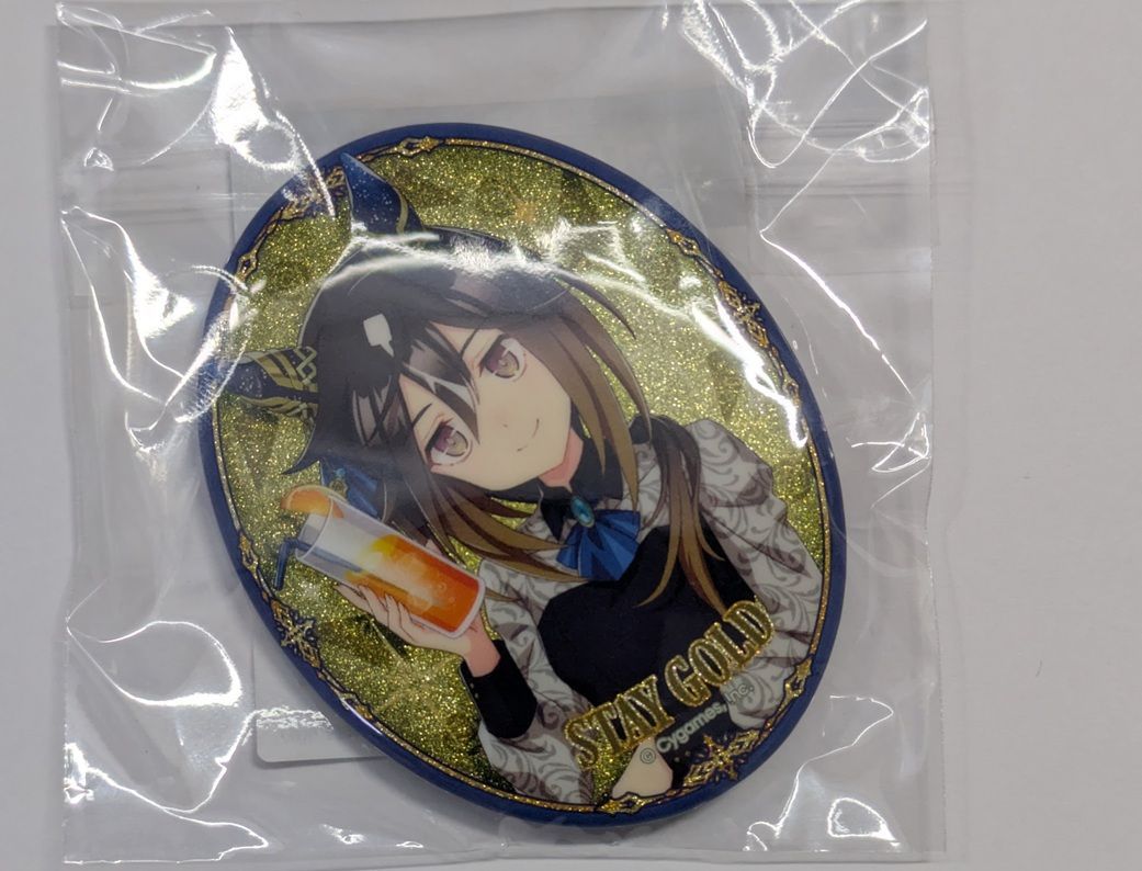 ウマ娘 4.5周年 グリッター缶バッジ ステイゴールド ステイゴールド ウマ娘 プリティーダービー 公式グリッター缶バッジ