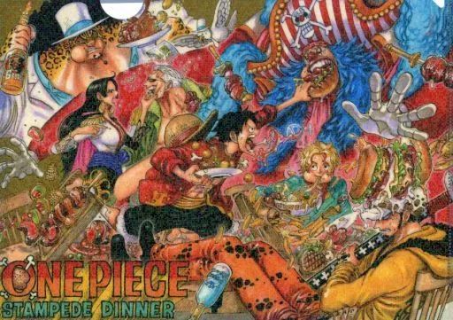 ワンピース クリアファイル まとめ売り ジャンプフェスタ 中古】クリアファイル 集合(STAMPEDE DINNER) キラキラクリアファイル
