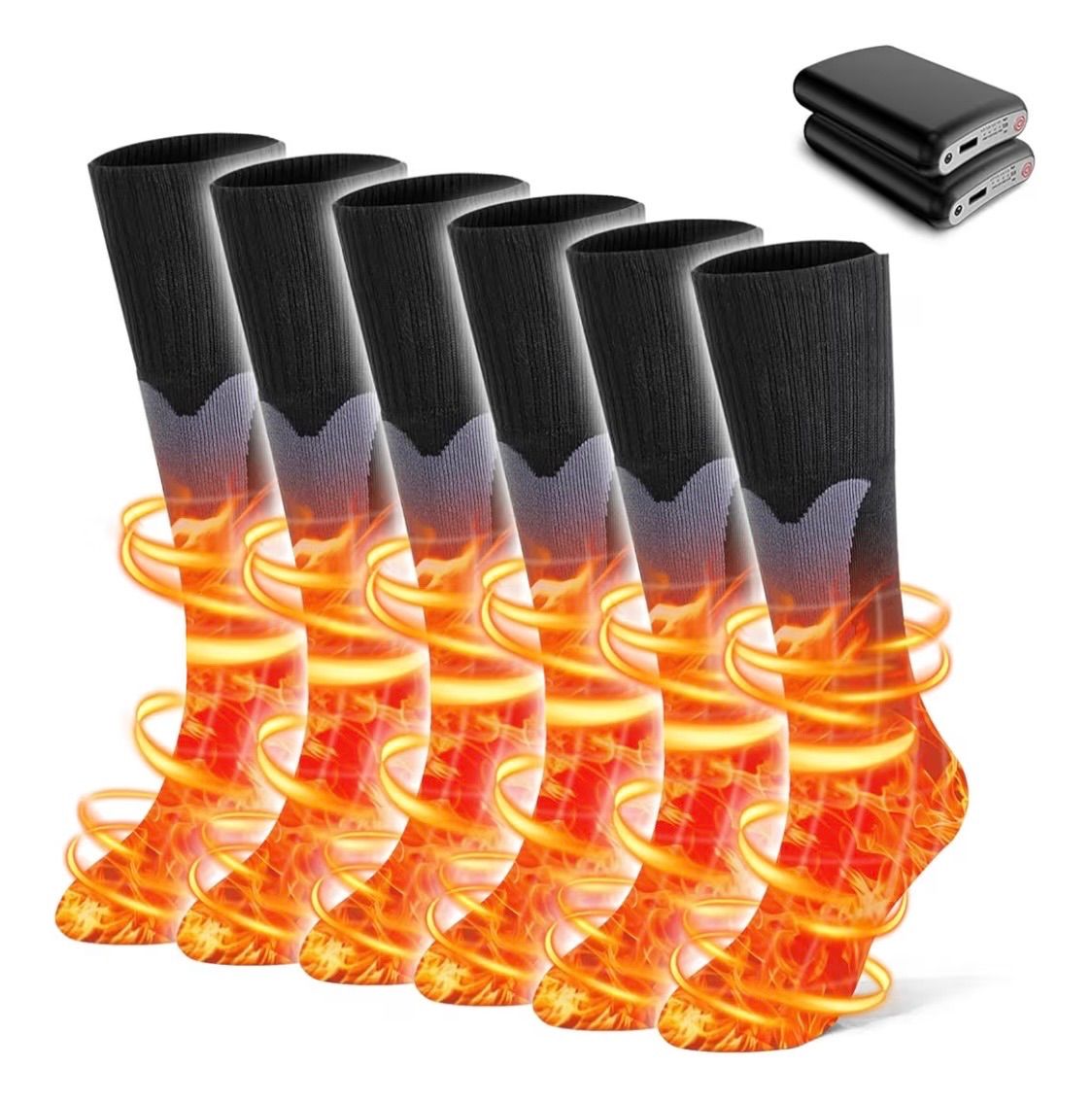 未使用】電熱ソックス 電気靴下 8500mAhバッテリー 温度制御 アプリ