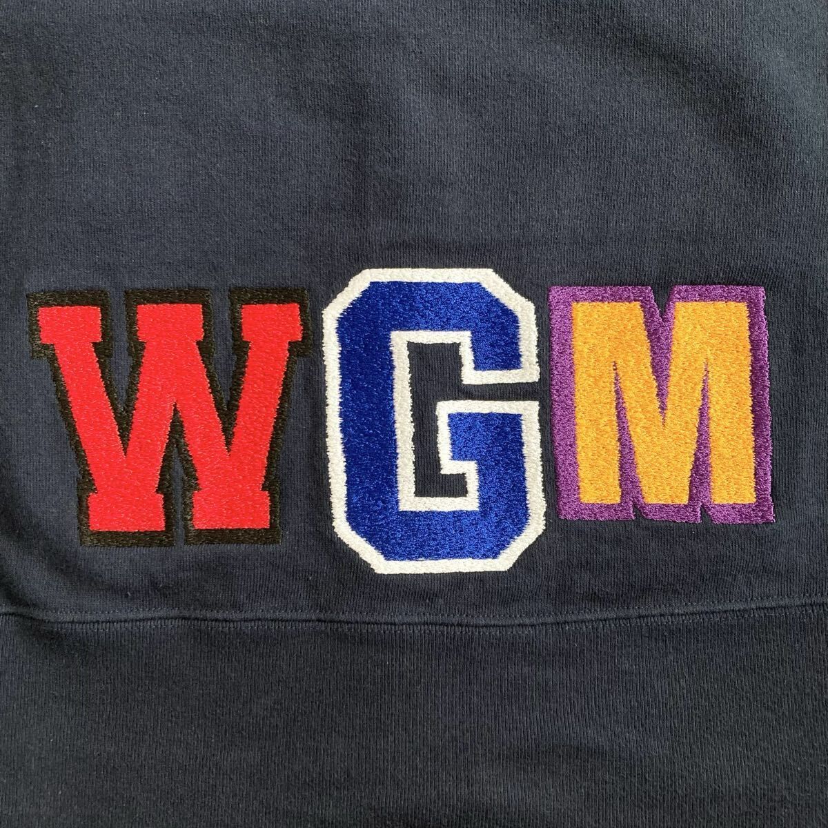 EMBROIDERY shark full zip hoodie Mサイズ ネイビー 刺繍 シャーク