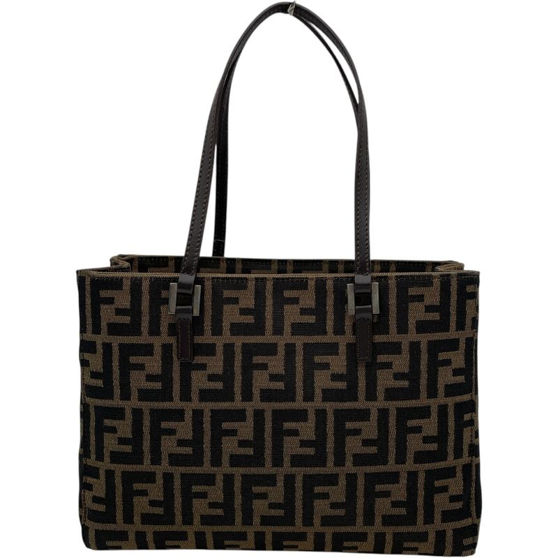 フェンディ FENDI ズッカ柄トートバッグ 488457 ブラウン キャンバス