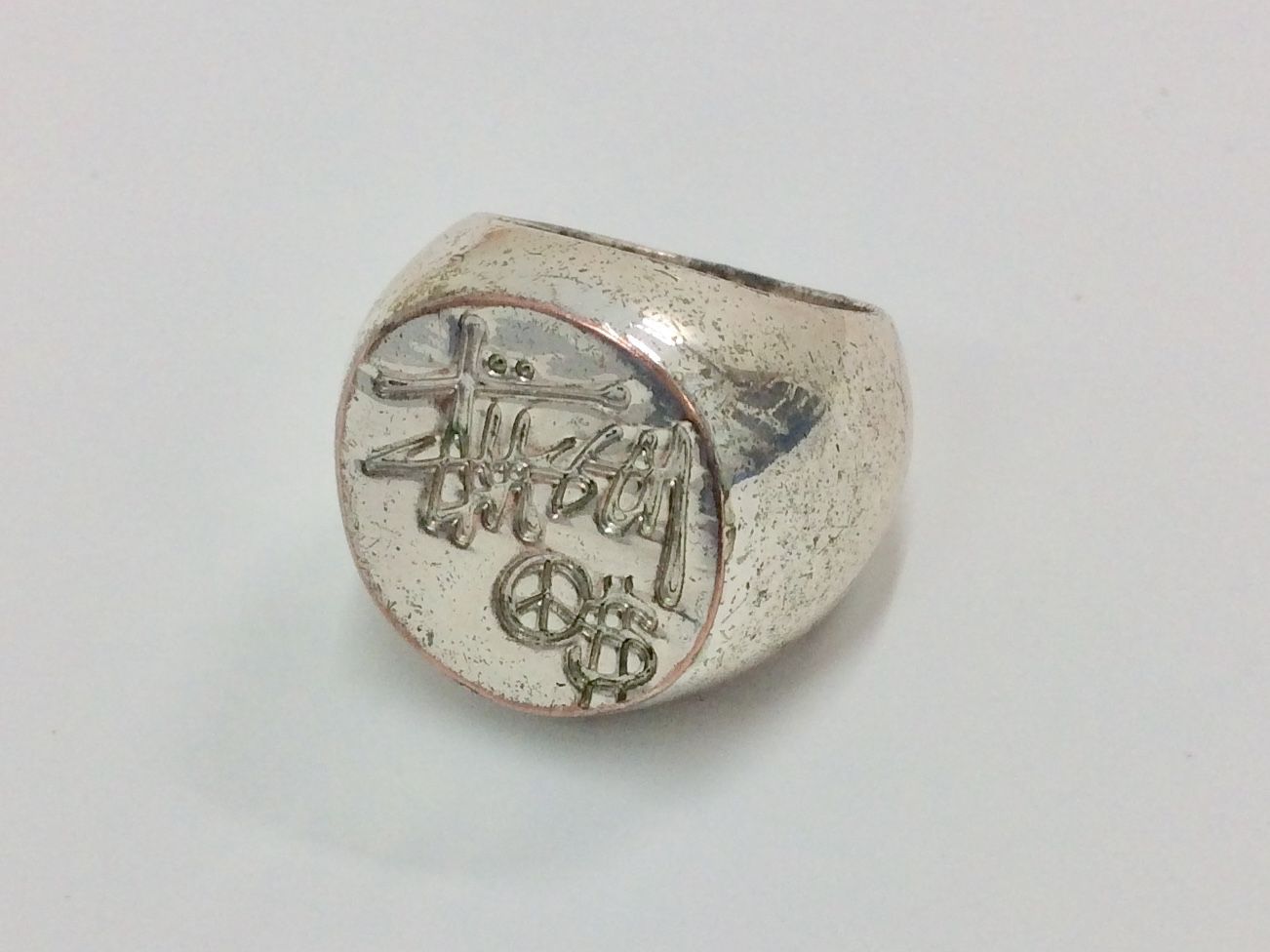 STUSSY ステューシー ストックロゴ オールド リング ヴィンテージ S/M