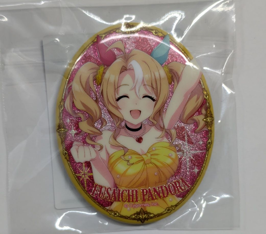 フサイチパンドラ ウマ娘 プリティーダービー 公式グリッター缶バッジ