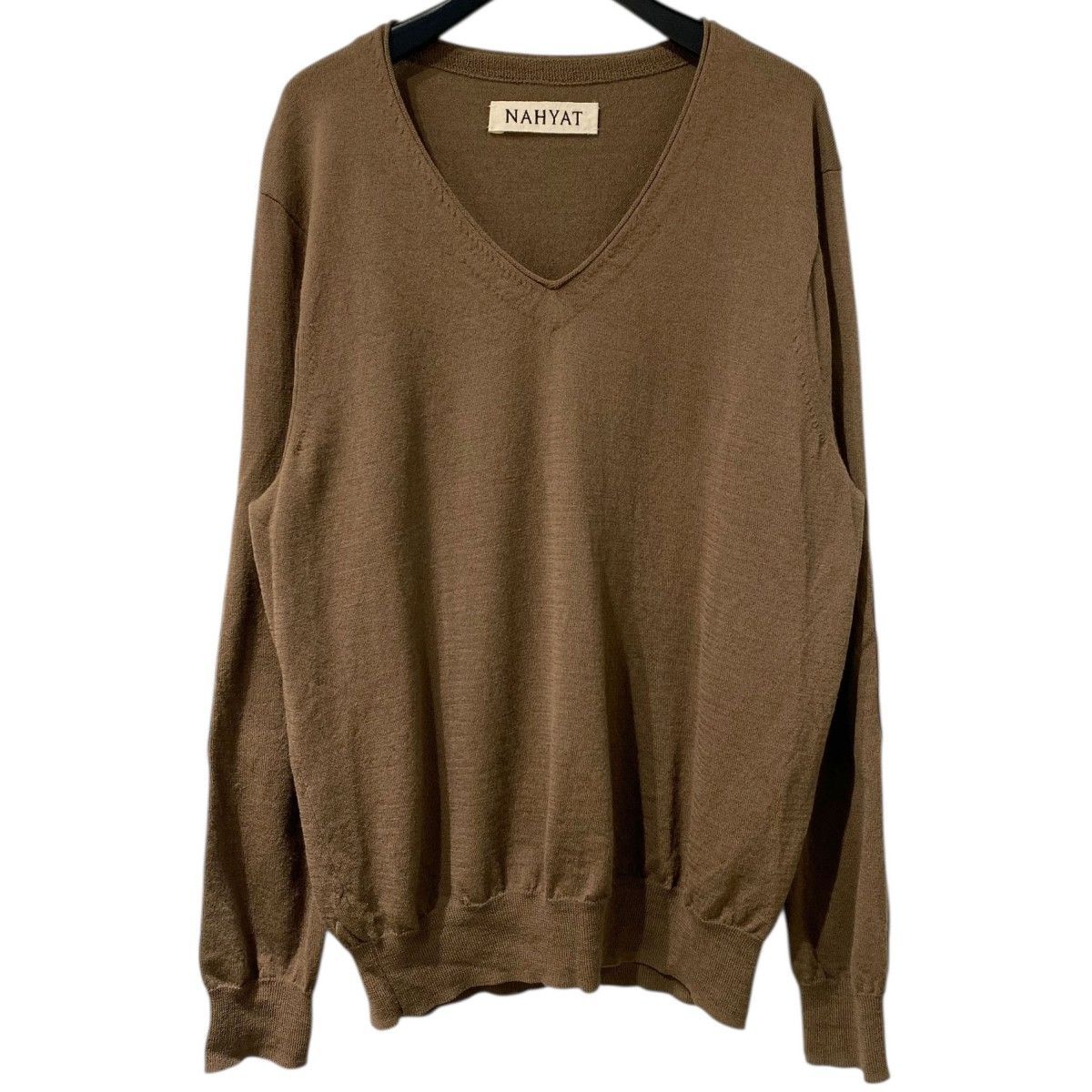 NAHYAT×L'ECHOPPE 24SS 別注 V NECK SWEATERエルボーパッチVネック