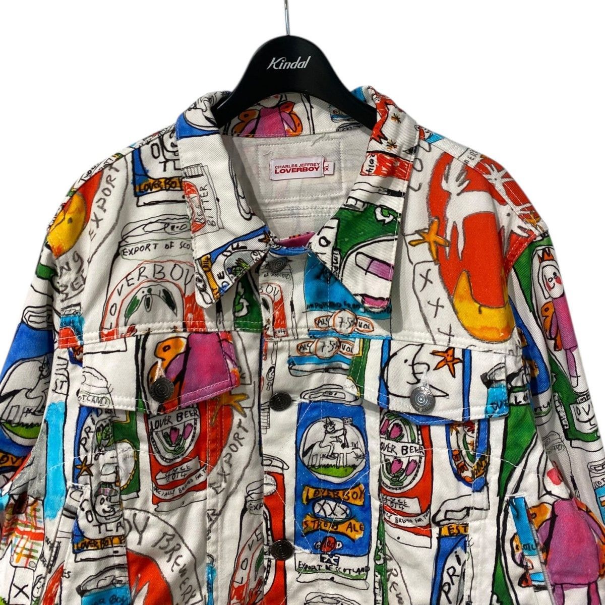 CHARLES JEFFREY LOVERBOY 22AW ビール缶Art Denim Jacketアートデニム 