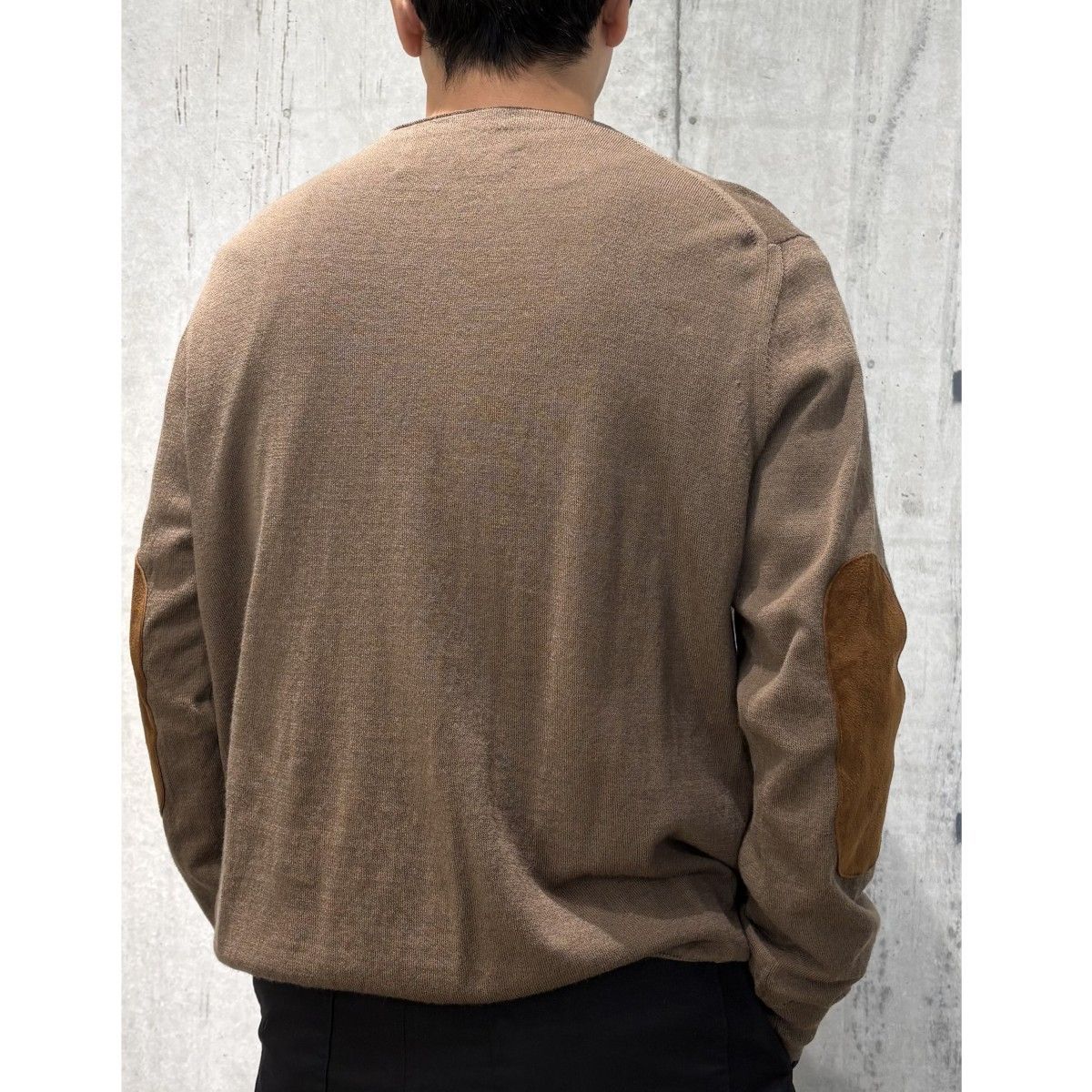 NAHYAT×L'ECHOPPE 24SS 別注 V NECK SWEATERエルボーパッチVネック