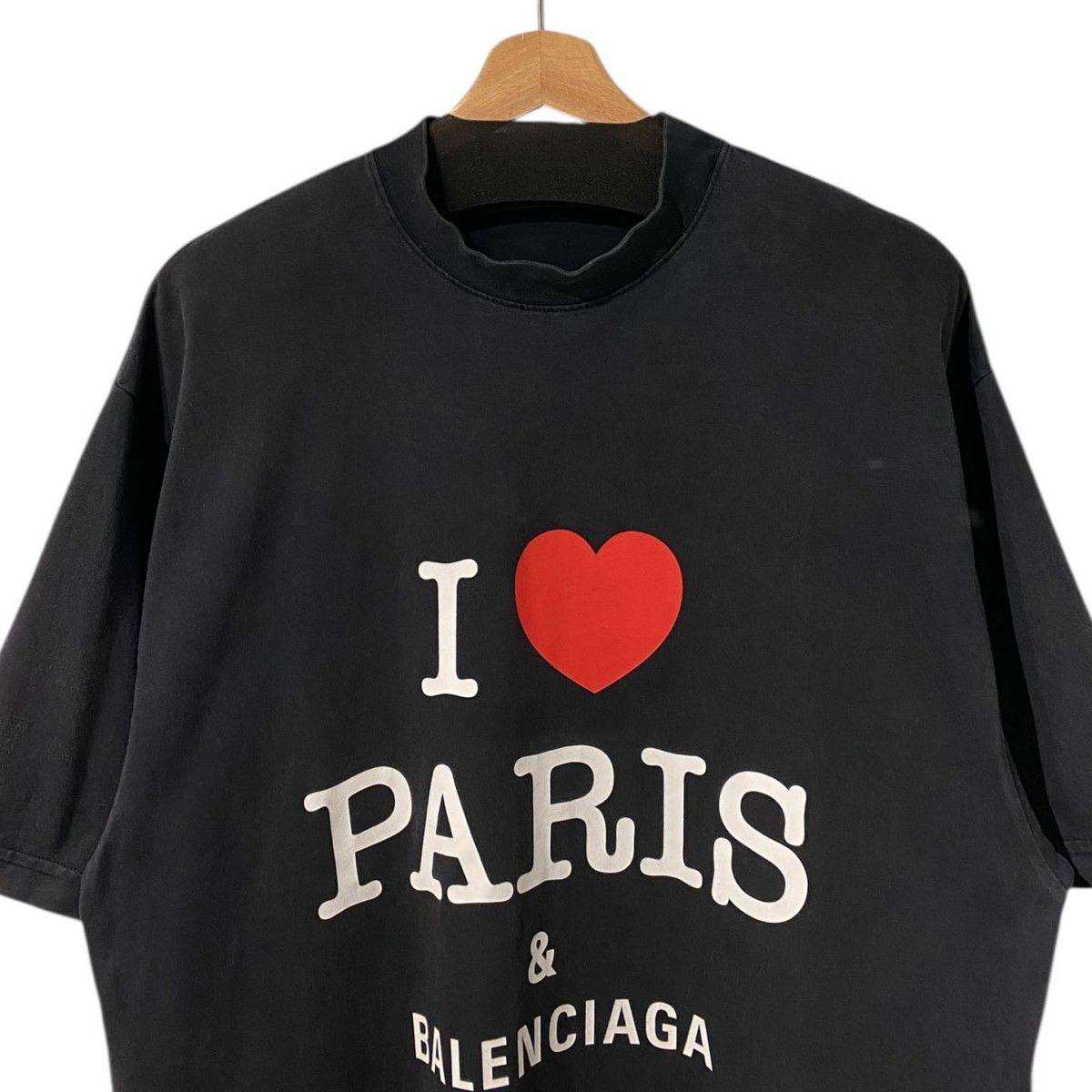 BALENCIAGA 25SS 764235 I Love Paris＆Balenciaga T-Shirt USED 
