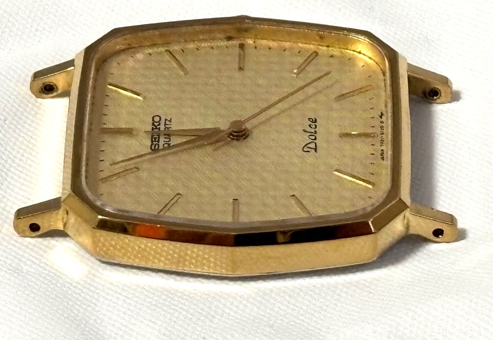 7731-5120 Dolce セイコー SEIKO ドルチェ 新品電池 ゴールド文字盤 QZ 