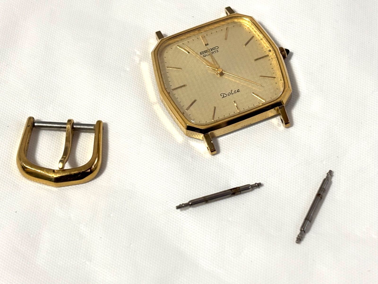 7731-5120 Dolce セイコー SEIKO ドルチェ 新品電池 ゴールド文字盤 QZ 