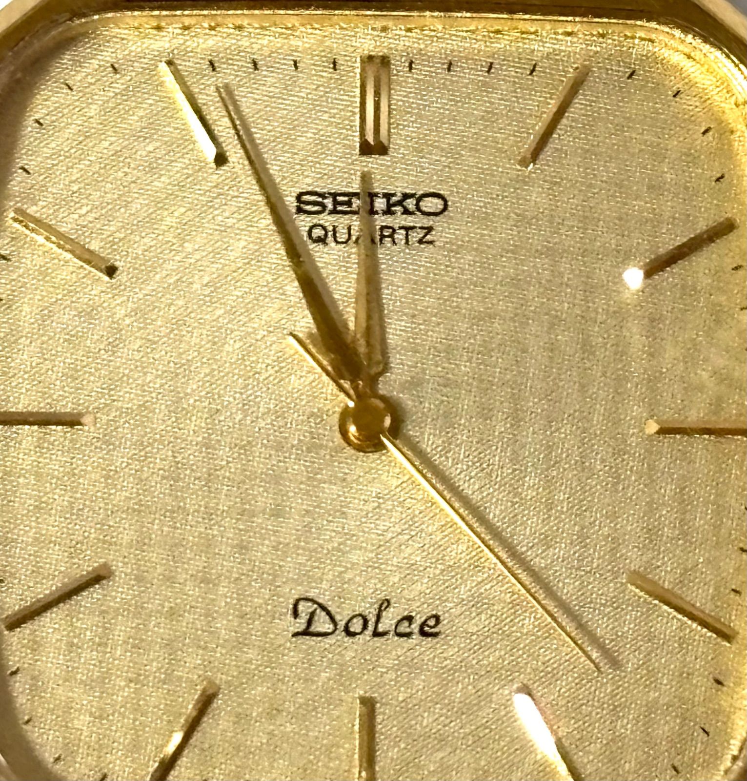 7731-5120 Dolce セイコー SEIKO ドルチェ 新品電池 ゴールド文字盤 QZ 