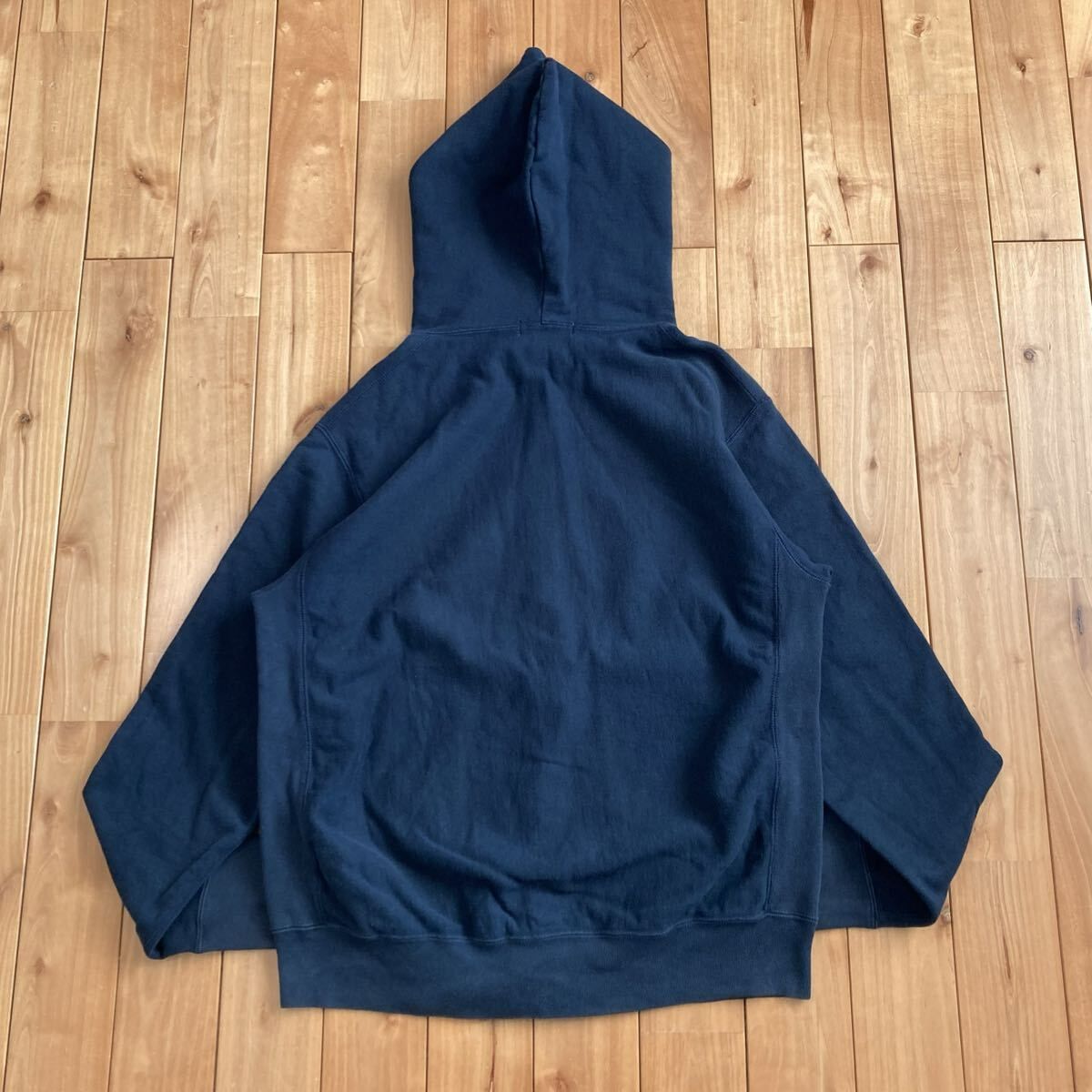 Mad Face カレッジロゴ フルジップ パーカー Mサイズ ネイビー a