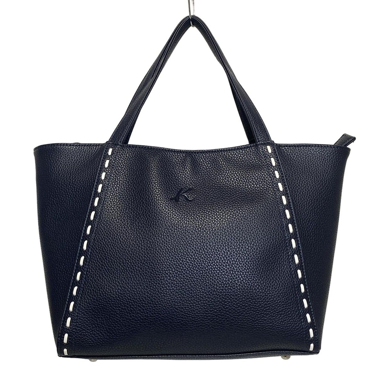 KITAMURA(キタムラ) トートバッグ - ダークネイビー×白 レザー - メルカリ