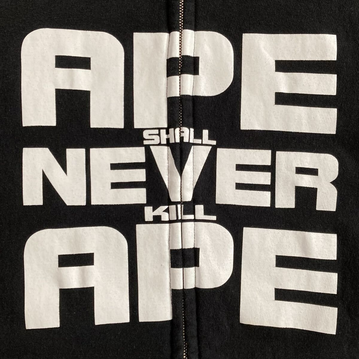 BAPE ASNKA ソルジャー LOGO パーカー Lサイズ ブラック a bathing ape