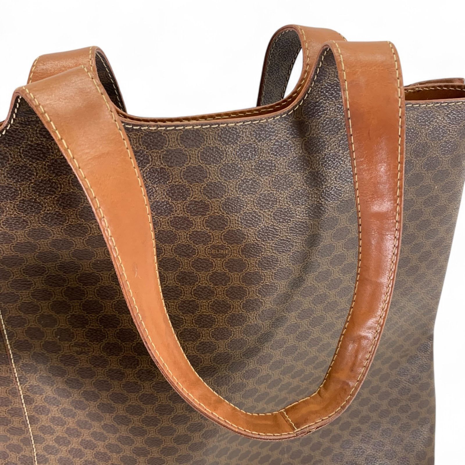 CELINE セリーヌ ヴィンテージ マカダム バッグ トリオンフ トート