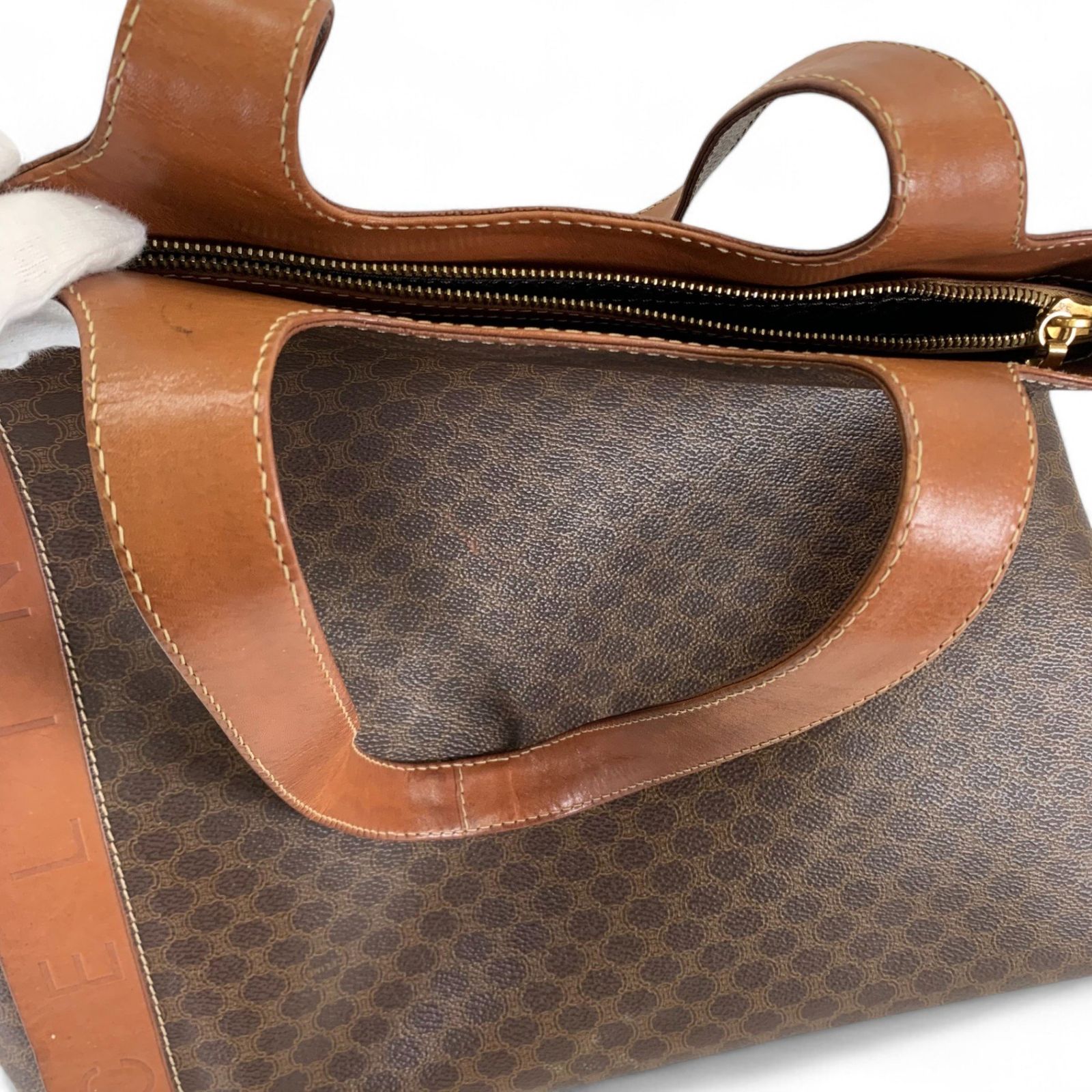 CELINE セリーヌ ヴィンテージ マカダム バッグ トリオンフ トート