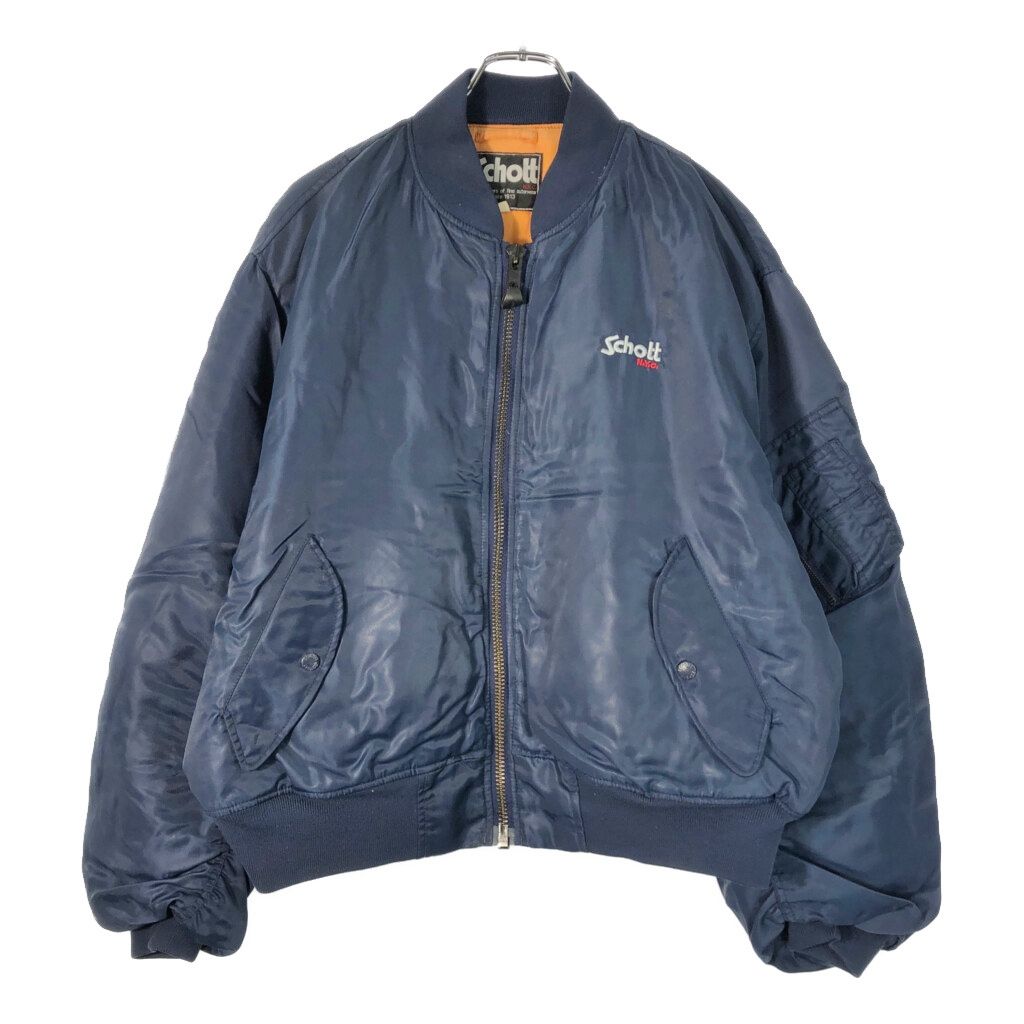 Schott ショット MA-1 フライトジャケット ミリタリー ネイビー(メンズ
