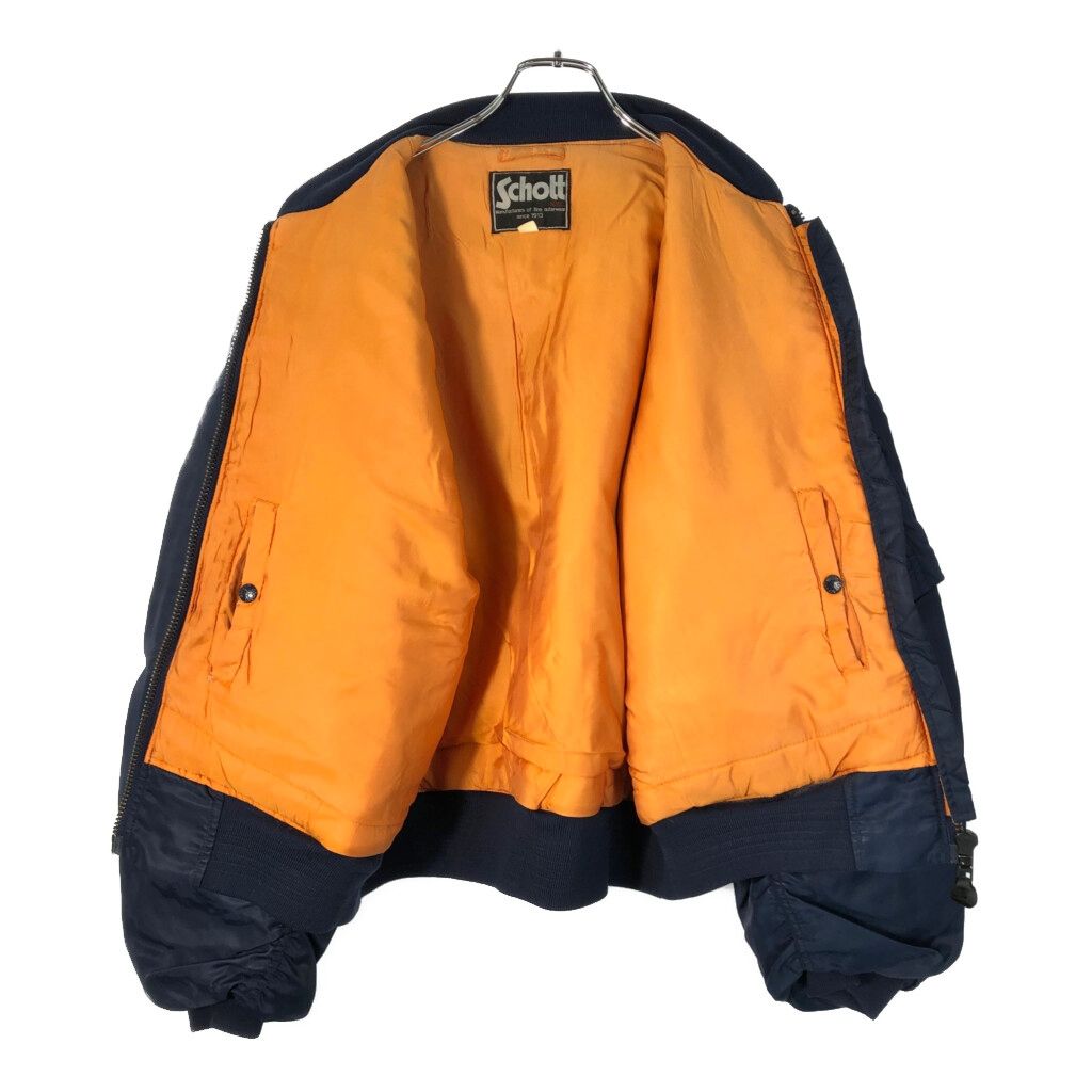 Schott ショット MA-1 フライトジャケット ミリタリー ネイビー(メンズ