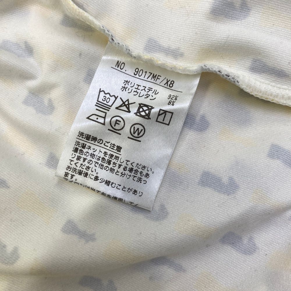 サイズ：LL AND PER SE アンパスィ 長袖ポロシャツ 総柄 イエロー系
