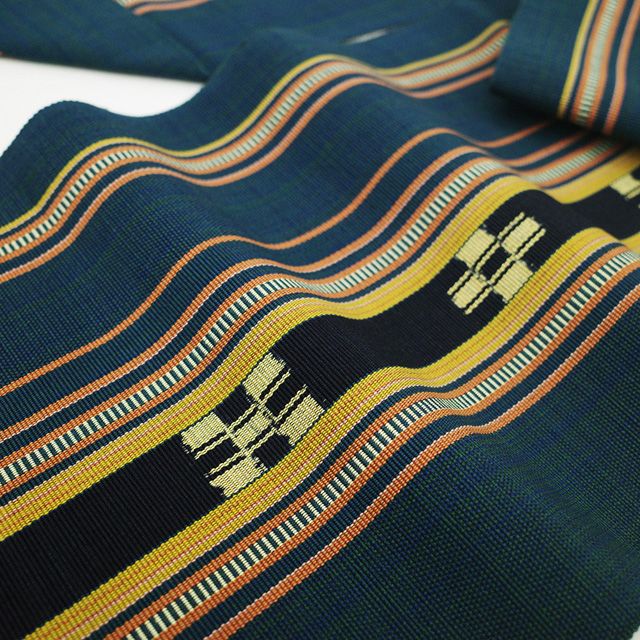 新古品】 名古屋帯 本場琉球 沖縄県 八重山みんさー ミンサー 全通 綿