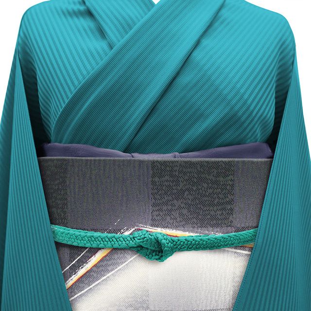 新古品】 袋帯 未使用 正絹 染め帯 染帯 手染め 銀通し 黒 グレー