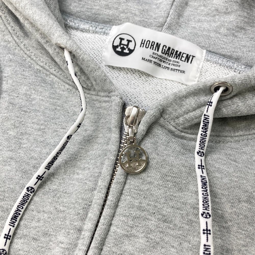 ホーンガーメント パーカー グレー サイズ：48 HORN GMT ホーン ガーメント 2024年モデル ジップパーカー
