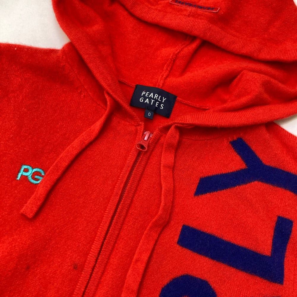 パーリーゲイツカシミヤパーカーサイズ0 サイズ：0 PEARLY GATES パーリーゲイツ カシミヤ ニットパーカー