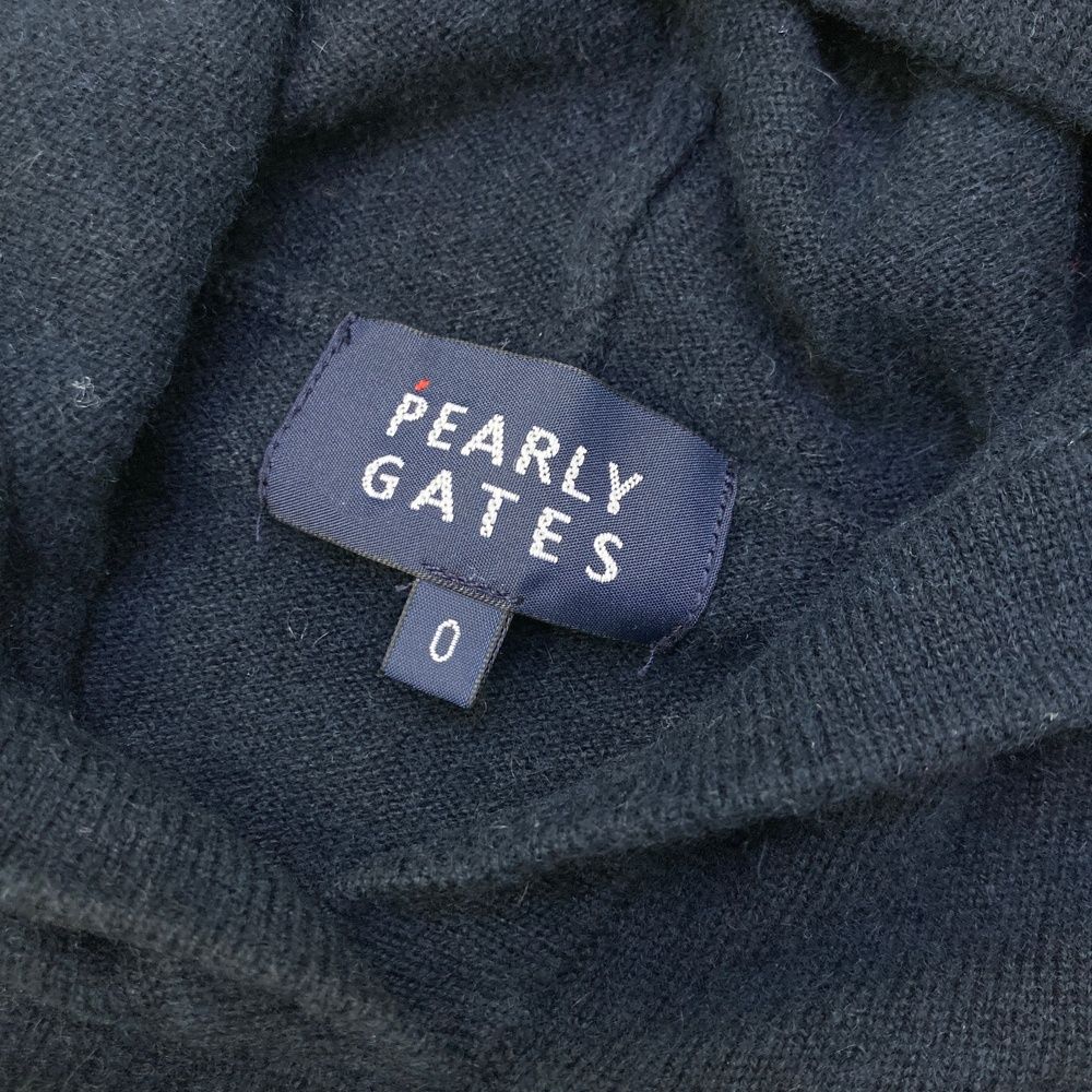 サイズ：0 PEARLY GATES パーリーゲイツ カシミヤ混 ニットパーカー