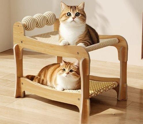 猫の寝床猫のひっかき板一体猫の寝床剣麻四季の通用を重ねることができます二重の猫の寝床ござクッション上下に敷く