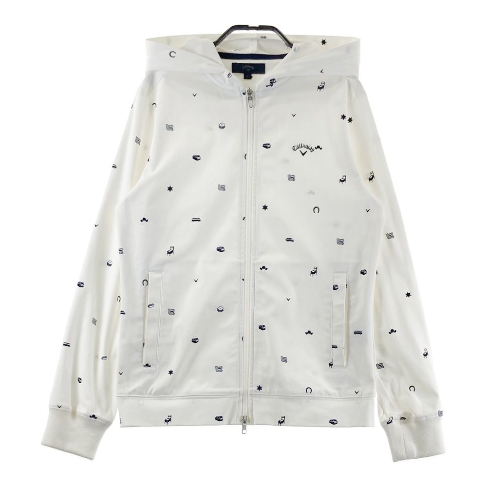 サイズ：L CALLAWAY キャロウェイ フード付 ジップジャケット 総柄