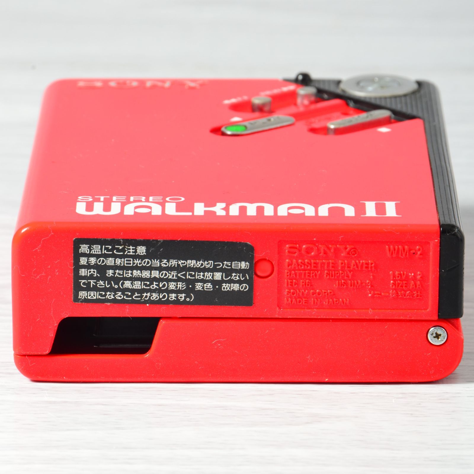 SONY WALKMAN WM-2 カセットウォークマン レッド ケース付 整備済
