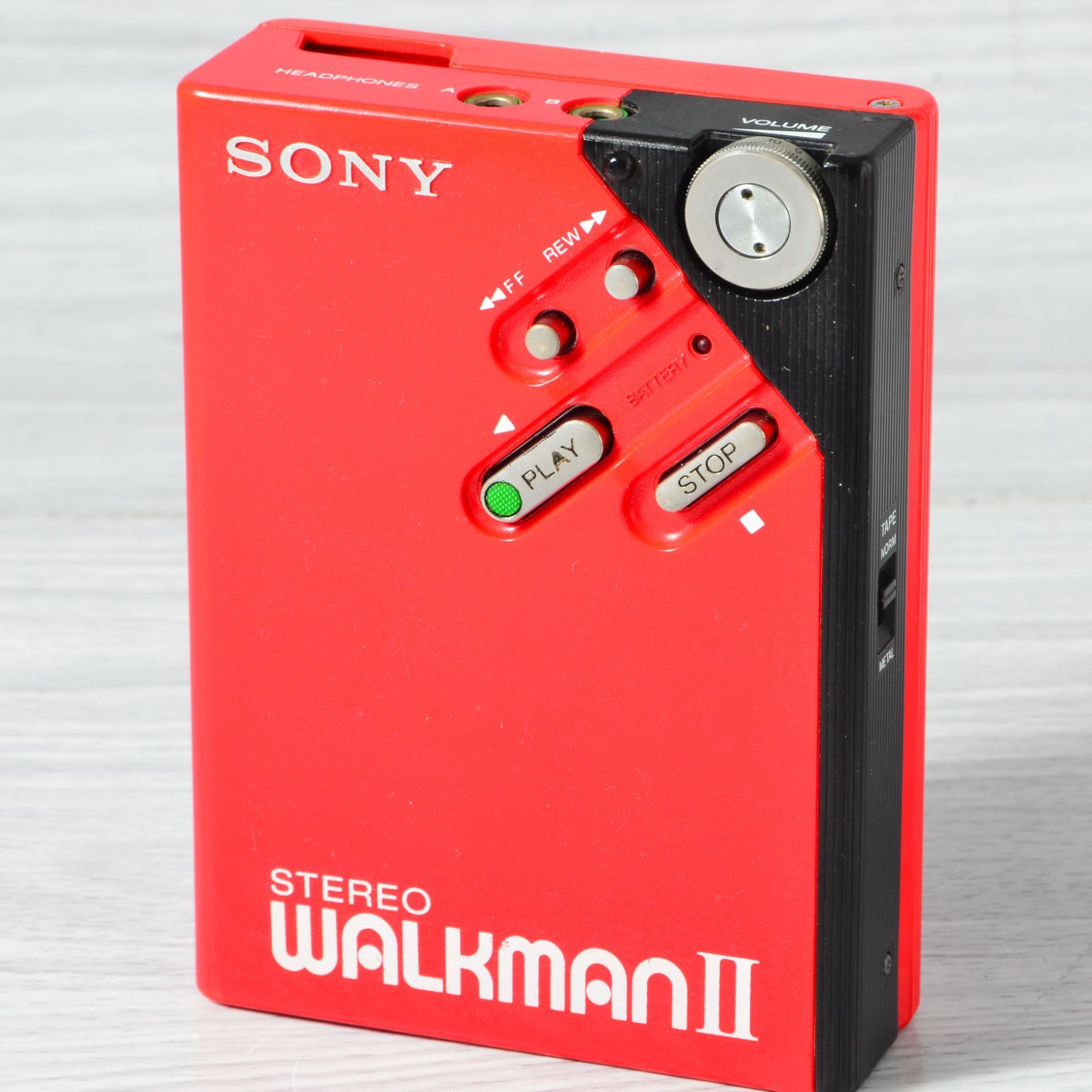 SONY WALKMAN WM-2 カセットウォークマン レッド ケース付 整備済
