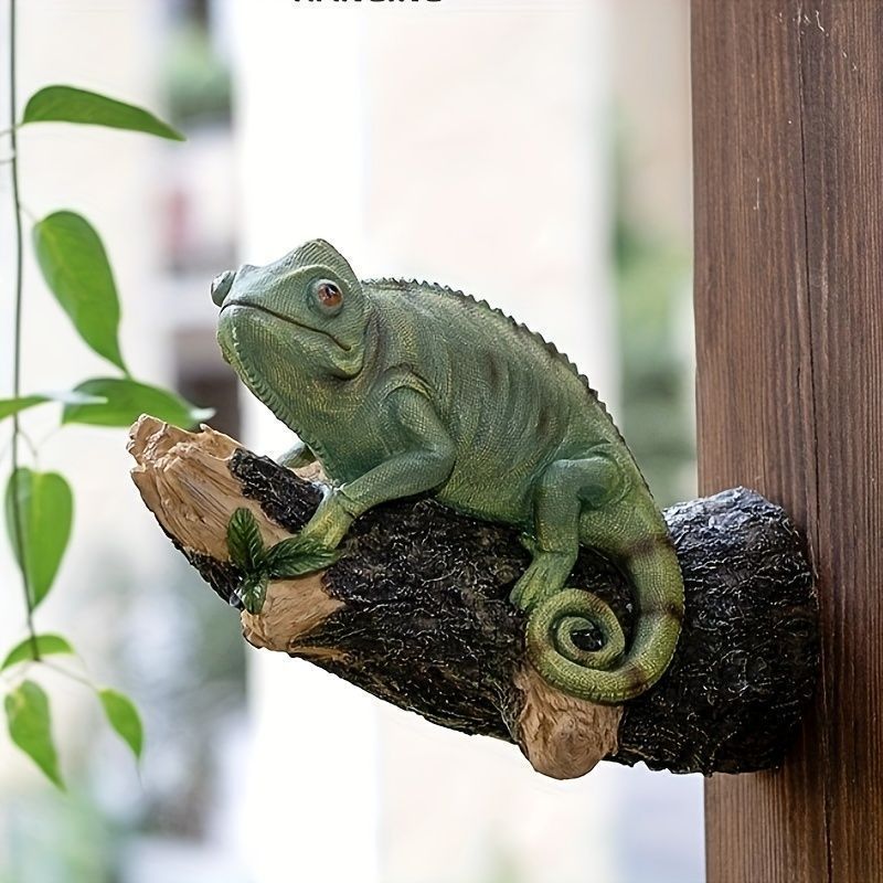 壁掛け オブジェ 置物 インテリア カメレオン 像 ガーデニング 屋内