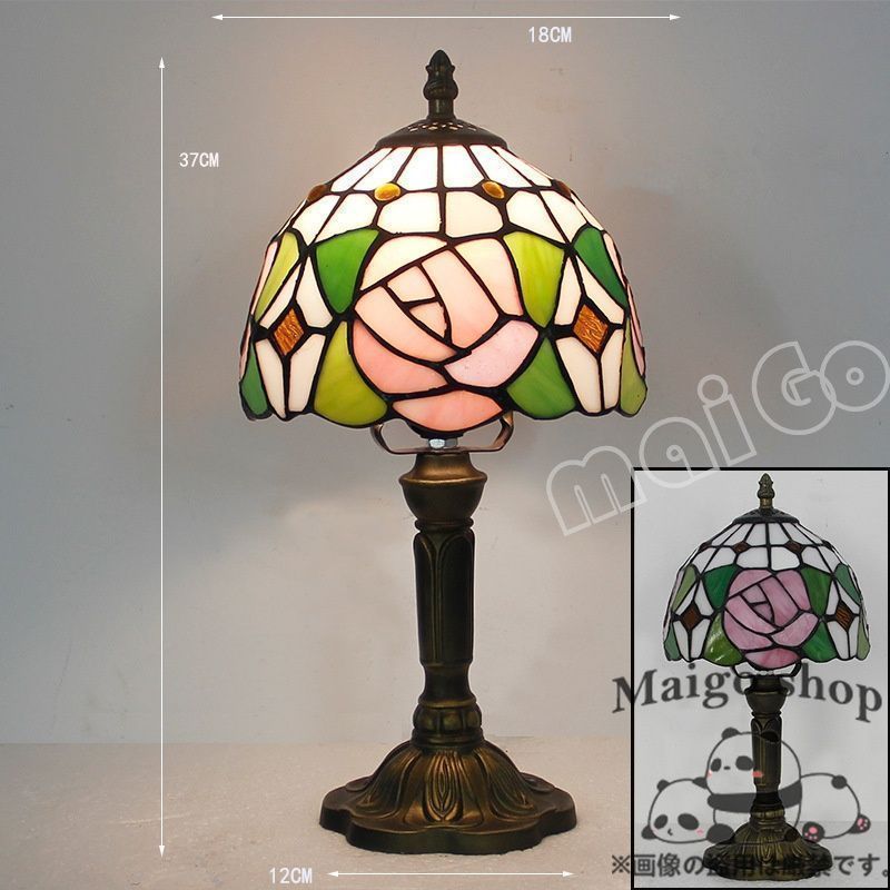 新品未使用 ステンドグラスランプ スタンドアンティークランプ ガラス