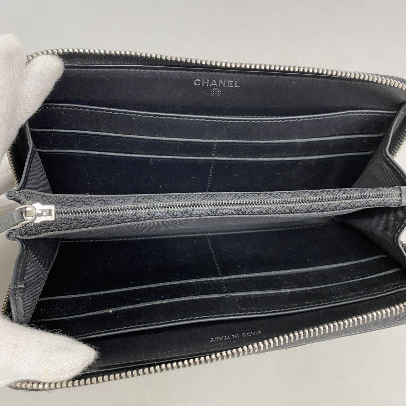 シャネル(Chanel) シャネル 長財布 パテントレザー ブラック