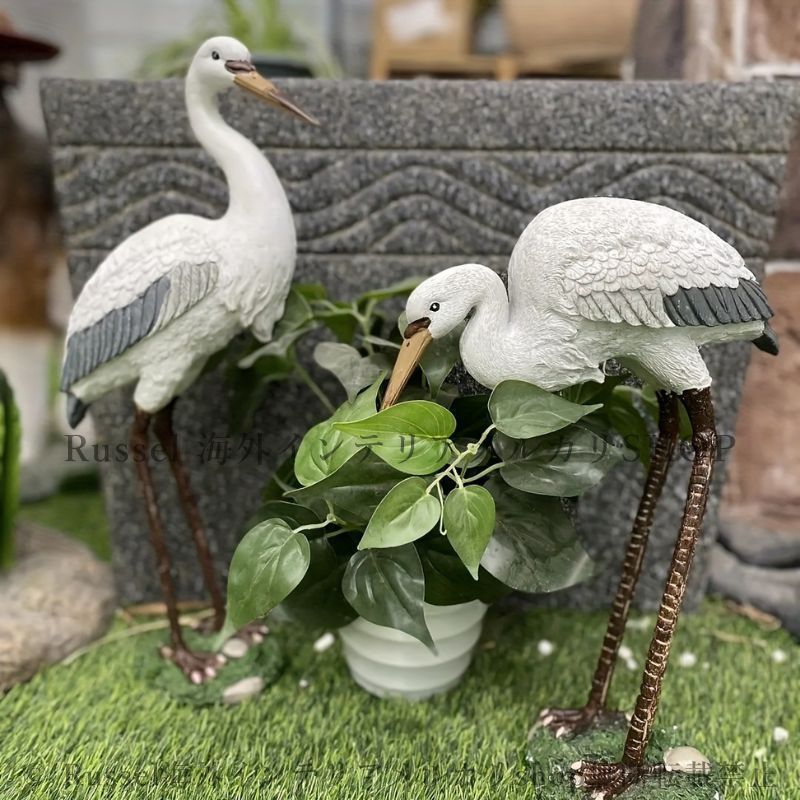 鶴のオブジェ②　ガーデン　置物　開運‼️ 鶴のオブジェ② ガーデン 置物 鶴のオブジェ② ガーデン 置物 開運