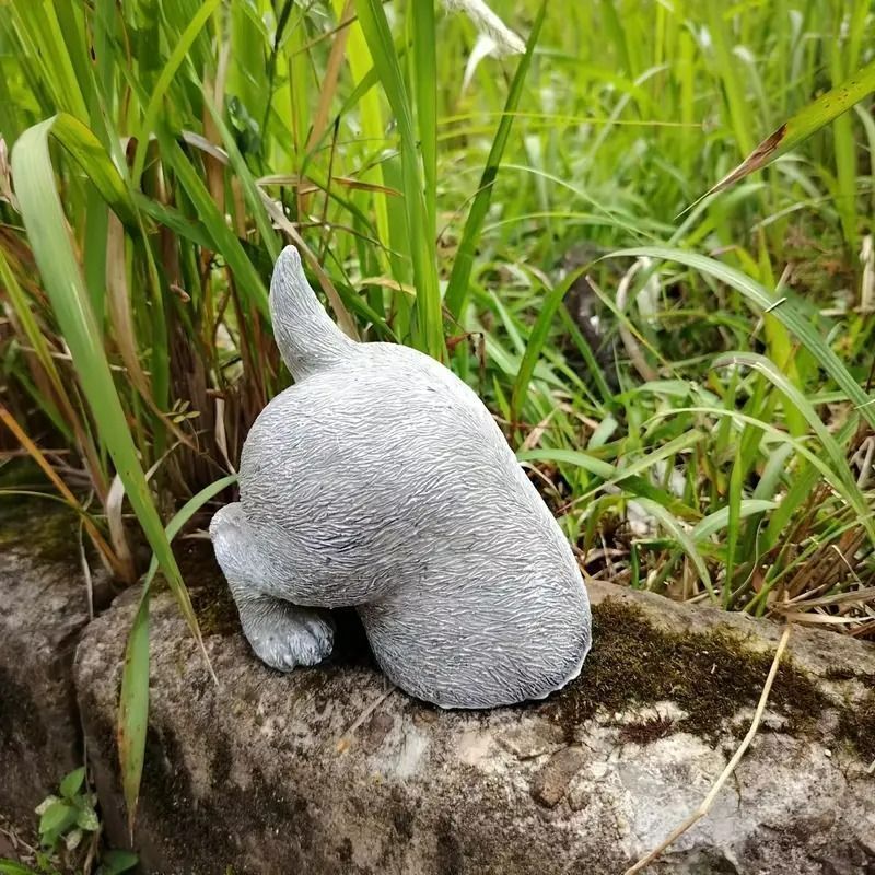 ガーデンオブジェ 置物 犬 ドッグ ガーデンオーナメント 彫刻 お尻
