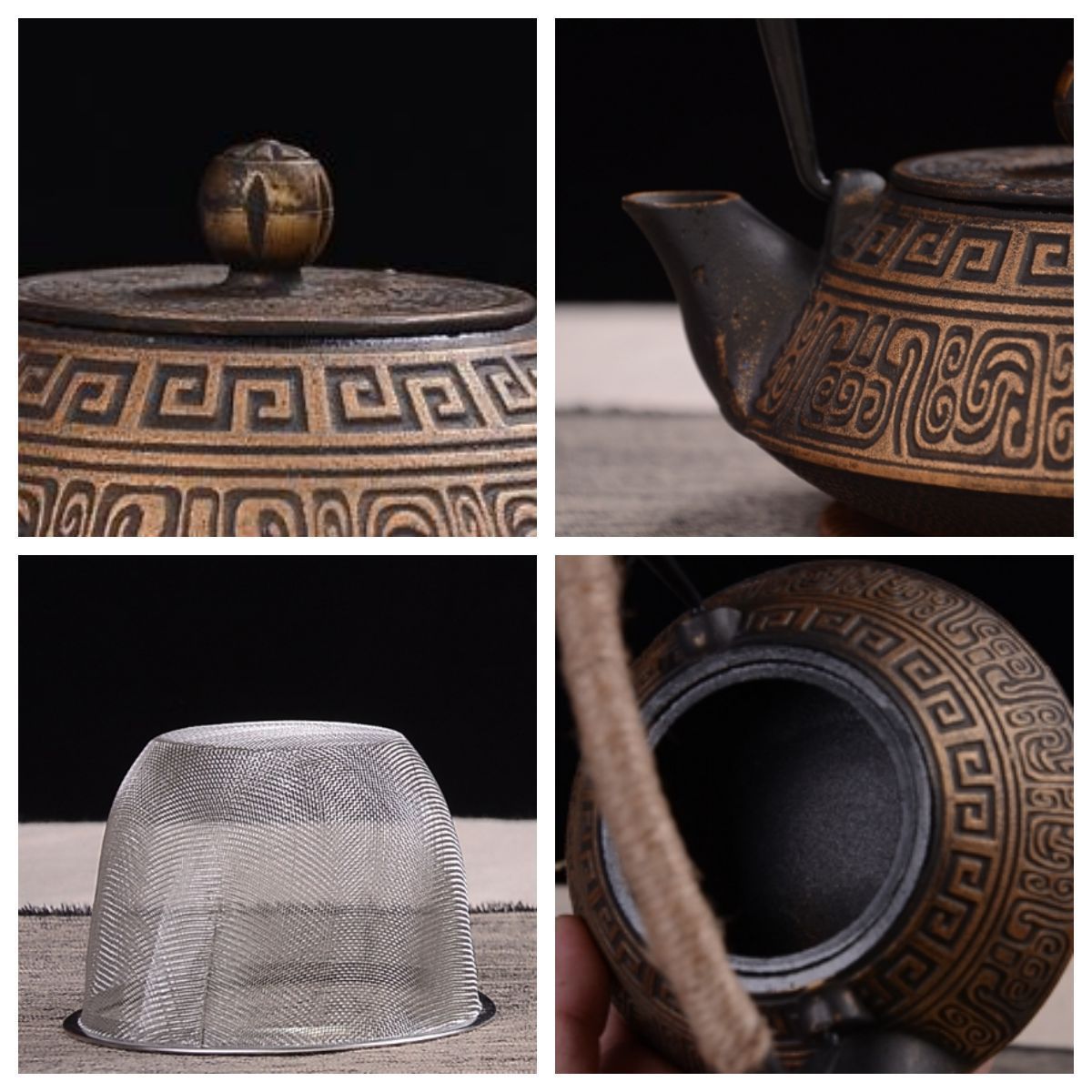 900ml鉄瓶 鋳鉄ケトル 直火可 南部鉄器 やかん 鉄分補給 鉄器 鋳物