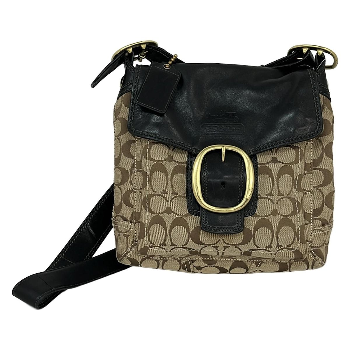 COACH(コーチ) ショルダーバッグ ブリーカー シグネチャー フラップ 
