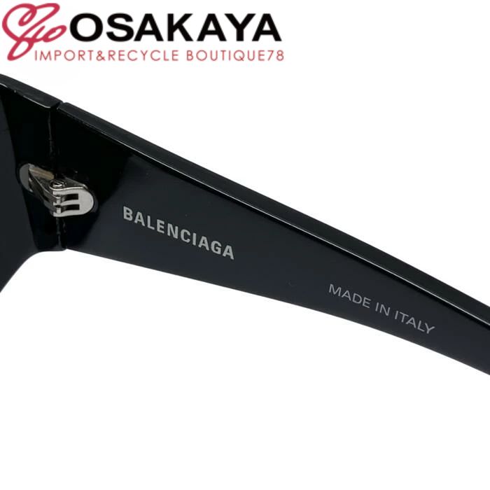 BALENCIAGA バレンシアガ サングラス キャットアイ ロゴ フルリム セル