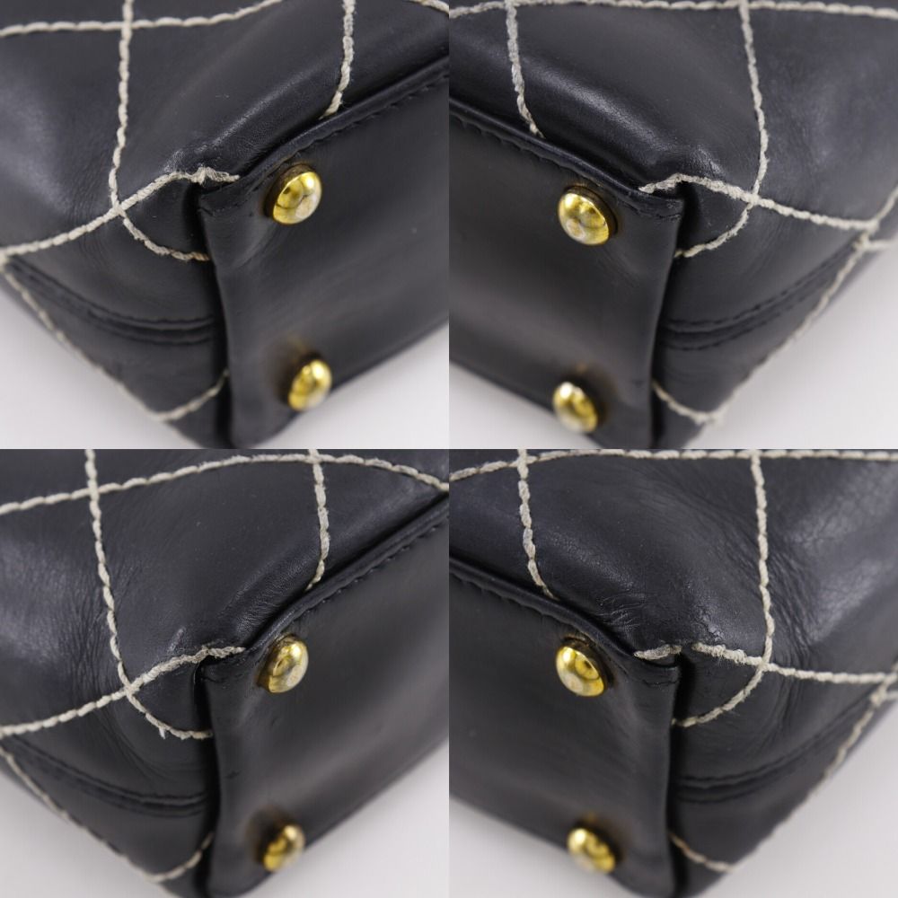 CHANEL】シャネル ワイルドステッチ A18126 レザー 黒 レディース