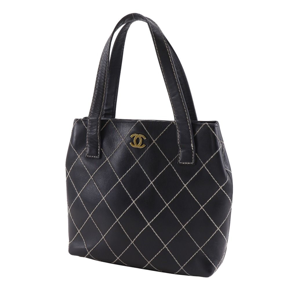 CHANEL】シャネル ワイルドステッチ A18126 レザー 黒 レディース