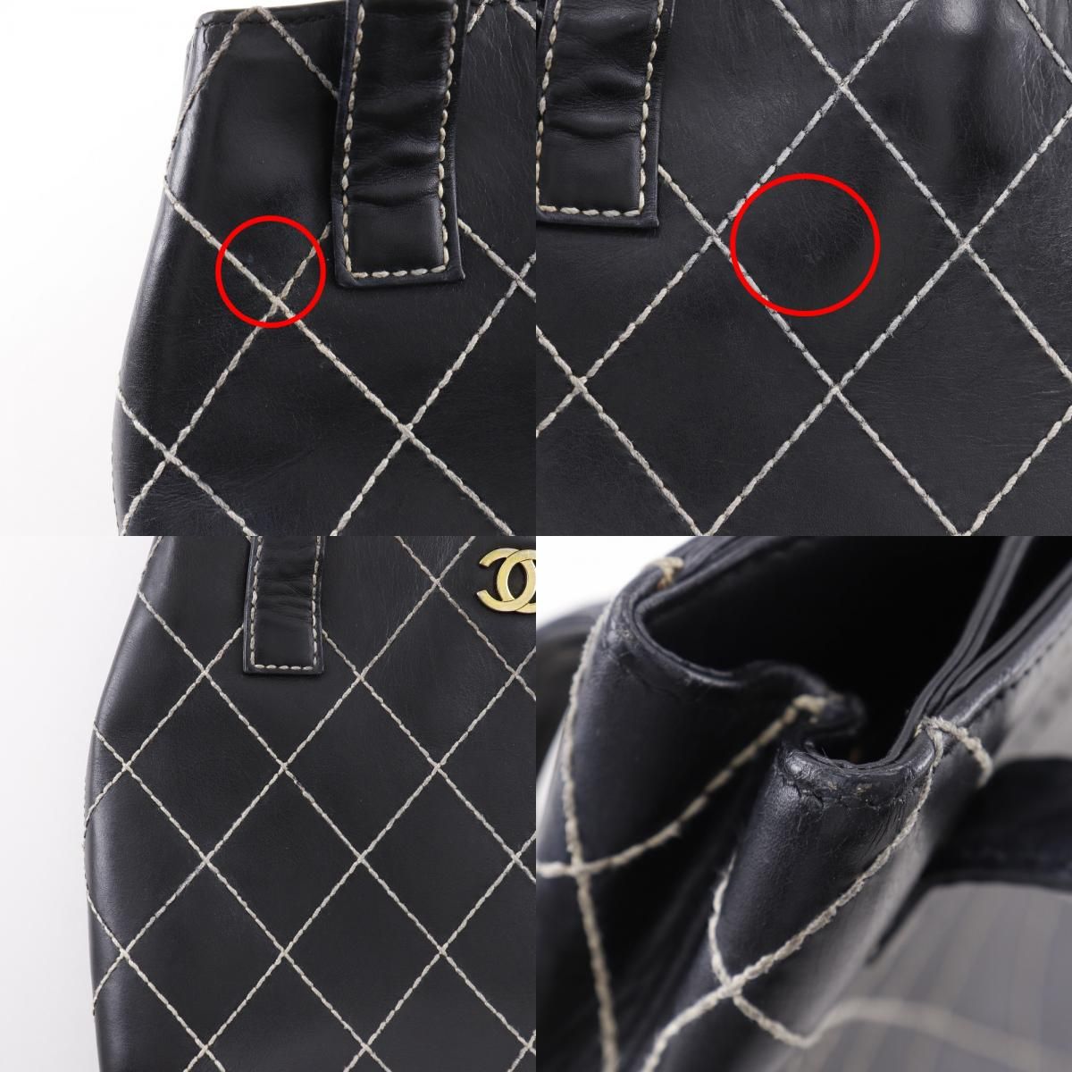 CHANEL】シャネル ワイルドステッチ A18126 レザー 黒 レディース 