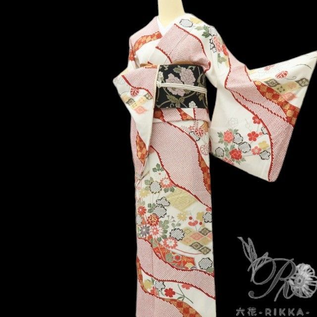 六花-RIKKA- 正絹 金駒刺繡 トールサイズ❀おめでたいカラーにプラスα