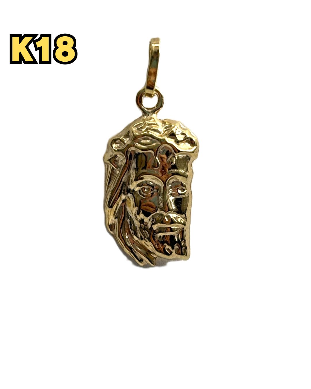 K18】750 ペンダント イエス キリスト フェイス 顔 1.1g - メルカリ