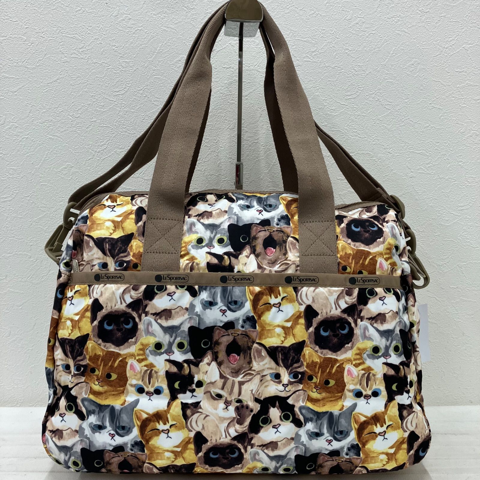 8563 良品 LeSportsac レスポートサック ボストンバッグ 2way キャット